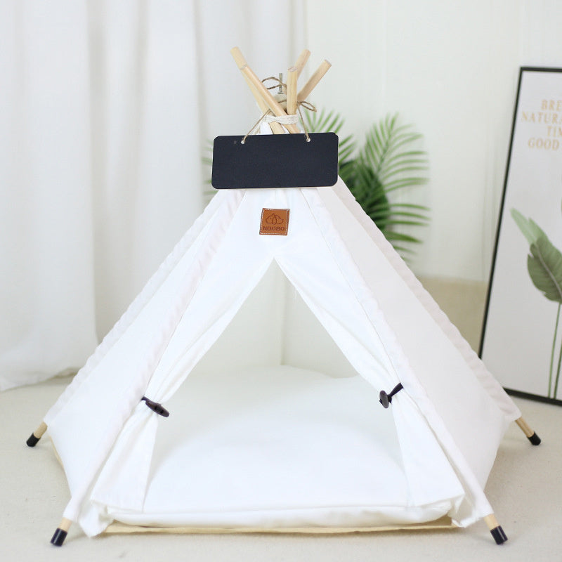 Pet Teepee Tent Dog Cat Bed Portable Washable Indoor House