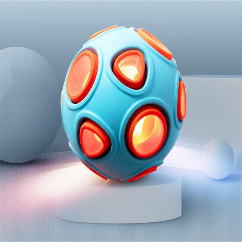 Pelota masticable interactiva con luz LED y sonido para perros y mascotas