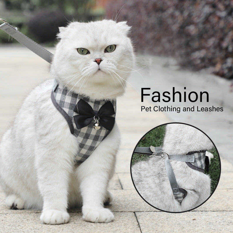 Corde de traction pour chat avec gilet antidérapant et sangle réglable