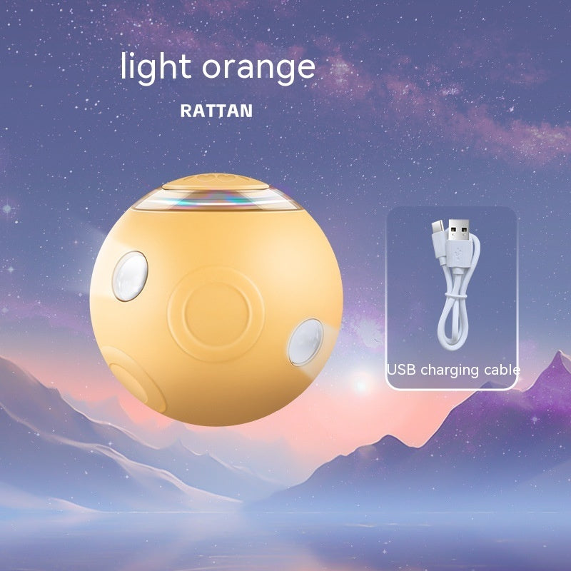 Pelota inteligente para mascotas con forma de gato, automática, para evitar obstáculos, giratoria y luminosa