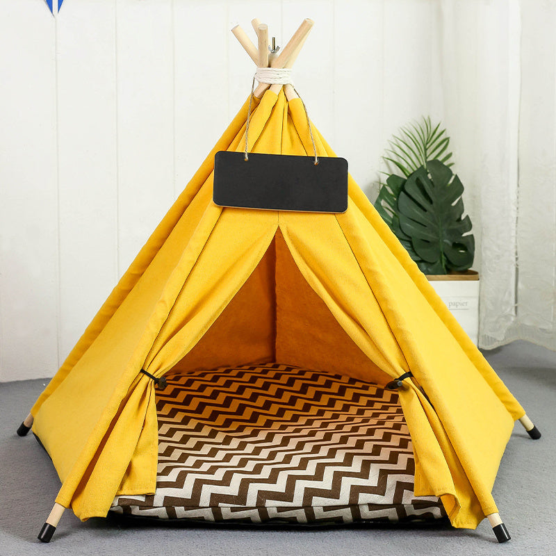Pet Teepee Tent Dog Cat Bed Portable Washable Indoor House