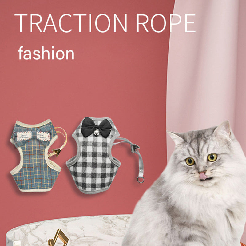 Corde de traction pour chat avec gilet antidérapant et sangle réglable