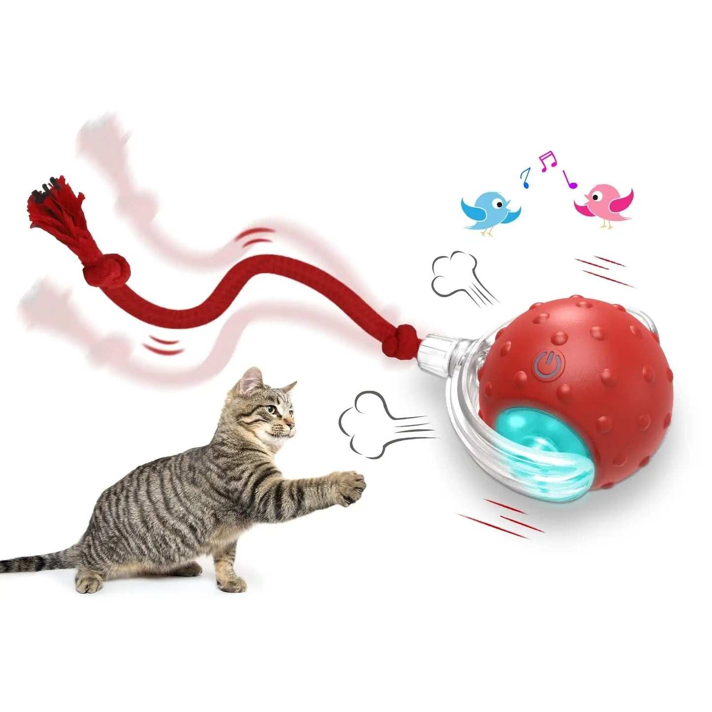 Pelota de juguete interactiva para gatos Super Drive Cat Rolling Ball