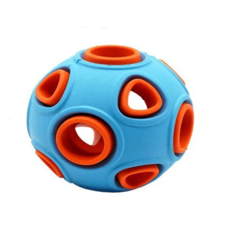 Pelota masticable interactiva con luz LED y sonido para perros y mascotas