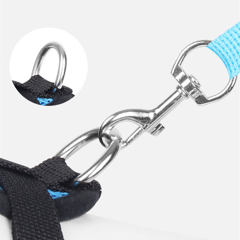 Durable connection detail of the Breathable Mesh Dog Reflective Chest Strap, perfect for pet safety and comfort.